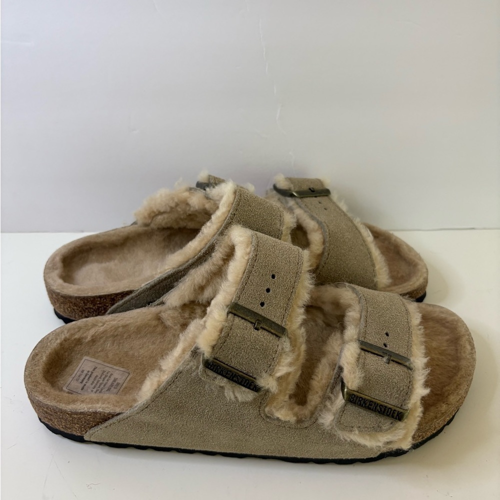 NWT Birkenstock Arizona Shearling Sandals Size 40 - Picture 7 of 12